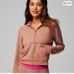 Fabletics Zip-Up Waffle Hoodie